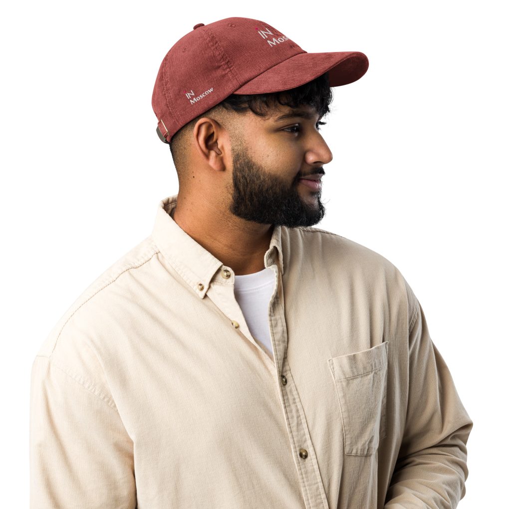 Vintage corduroy cap "iN Mpscow"